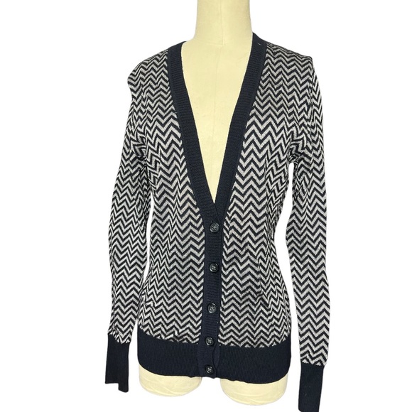 Banana Republic Metallic Zigzag Cardigan size S - Picture 6 of 15